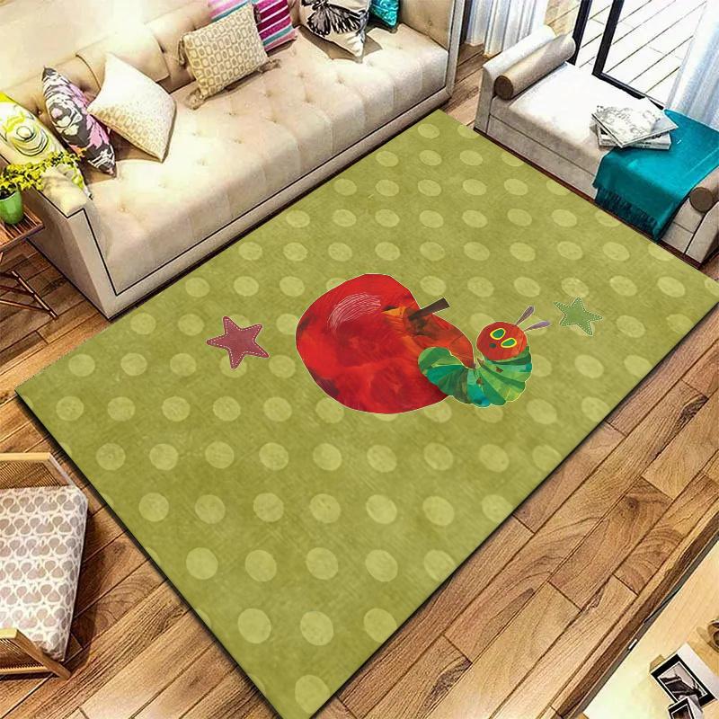Very Hungry Caterpillar Carpet Rug for Living Room Bedroom Home Sofa Decoration,Kids play Nonslip Floor Mat