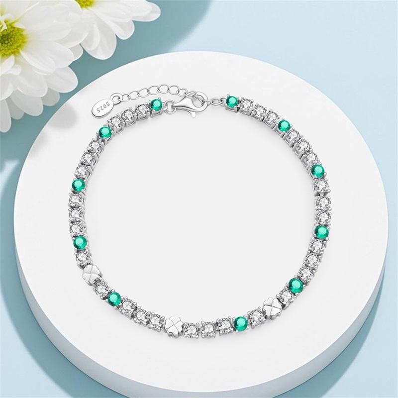 New 925 Silver Minimalist Star Zircon Bracelet Fit Fashion Women Birthday Party Jewelry Gift