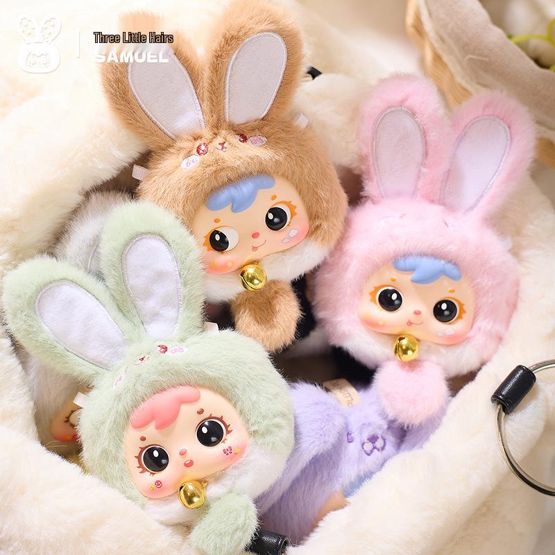 San Mao Lucky Rabbit Plush Toy - Cute Mobile Phone Pendant for Kids