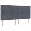 Box Spring Bed with Mattress Dark Grey 200 X 200 Cm Velvet