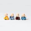 Set of 4 Little Monk Buddha Statue Think No Evil Speak No Evil Hear No Evil See No Evil Showpiece for Home Decor Living Room Office
