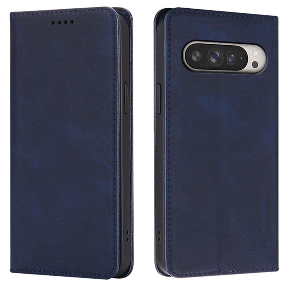 For Google Pixel 9 Pro XL Case Wallet Calf Texture Leather Phone Cover with Hidden Magnetic Closure