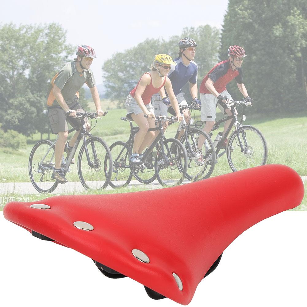 High Quality Road Bike Soft Seat Shockproof Waterproof Saddle Bicycle Accessory(Red)