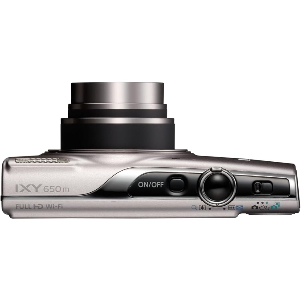 Canon IXY650m Compact Digital Camera, Silver, 12x Optical Zoom/Wi-Fi Compatible, IXY650mSL
