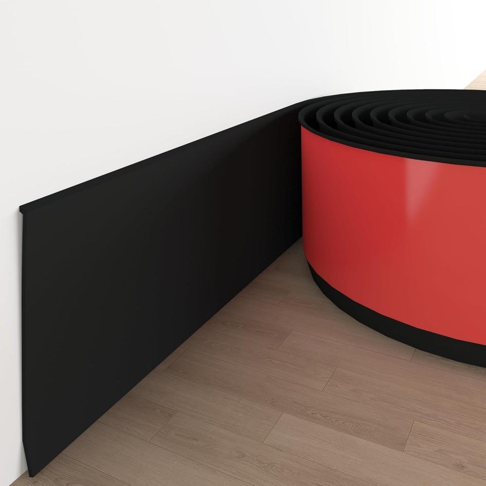 

1PC 1m/39.37in Waist Line Wallpaper Living Room PVC Baseboard Molding Trim Self-Adhesive Flexible Wall Border Baseboard 1M чёрный