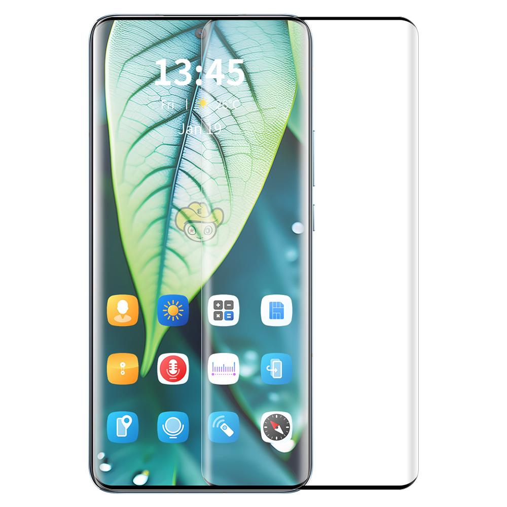 ENKAY HAT PRINCE For Vivo V30 5G/V30 Pro 5G High Aluminum-Silicon Glass Film 3D Hot Bending Full Screen Protector Support Fingerprint Unlock