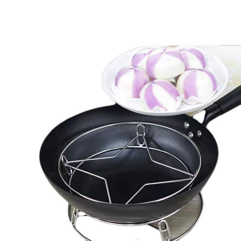 Heavy Duty Stainless Steel Pot Stand Kitchen Organizer Heatproof Rack for Pots Pans and Steamers Durable Cooking Shelf