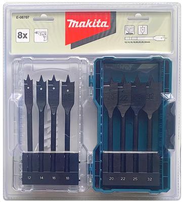Woodworking Flat Drill Bit Set of 8 Case Included Wood Drill Bit Spade Drill Bit E-08707 [Item]