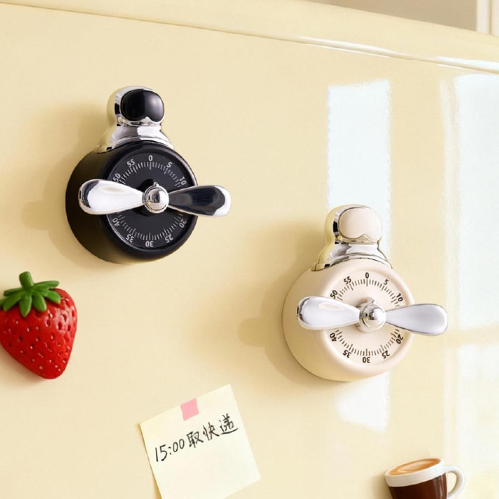 Magnetic Kitchen Timer No Batteries Required Countdown Clock Manual Countdown Timer with Loud Alarm for Cooking Baking Home