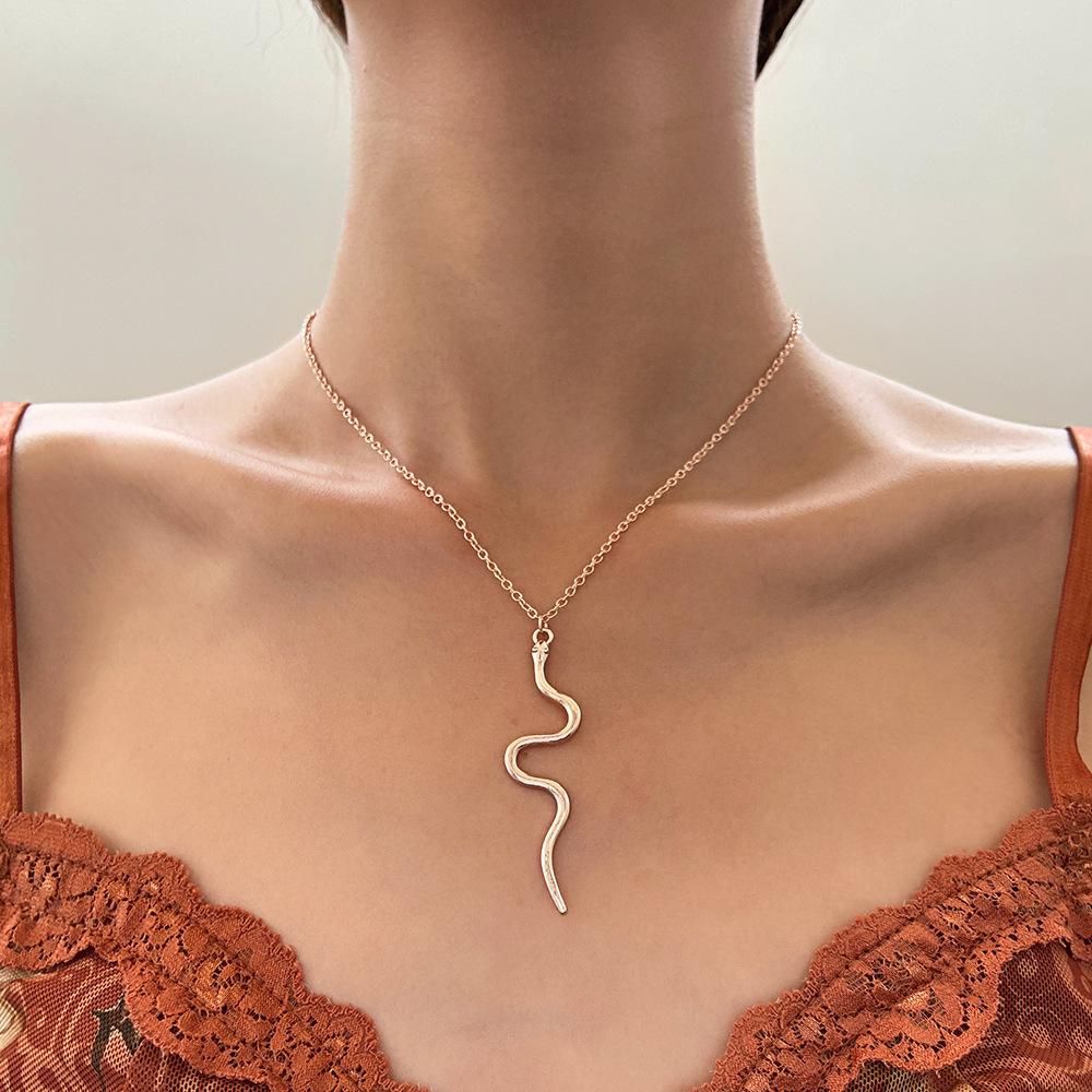 European and American Snake-shaped Design Open Neck Chain Women's Snake Shape Personalized Trend Wind Necklace