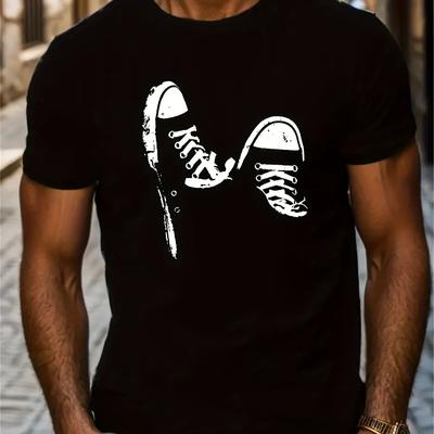 Loose Fit Short Sleeve T-Shirt - Soft Polyester Breathable Casual Daily Wear