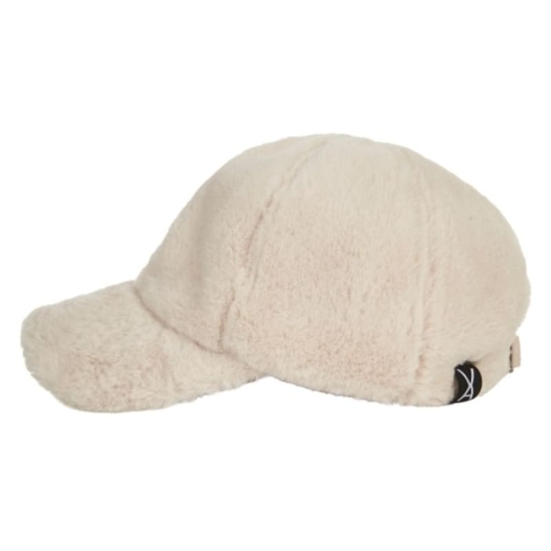 VARZAR Fur Logo Point Ball Cap Cream