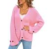 Women Oversized Button Down Cardigan Knitted Long Sleeve Open Front Sweater with Pockets Casual Fall Outerwear Coat