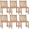 VidaXL Chaises de jardin 6 pcs avec coussins Bois de teck massif 3073132