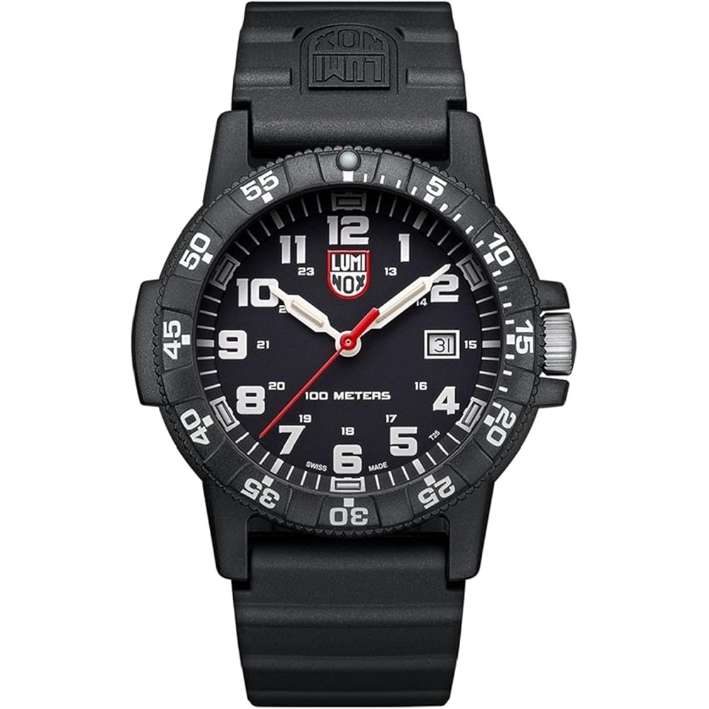 Luminox Leatherback Sea Turtle Giant Men's Watch Black 0321 Leather Strap Water Resistant