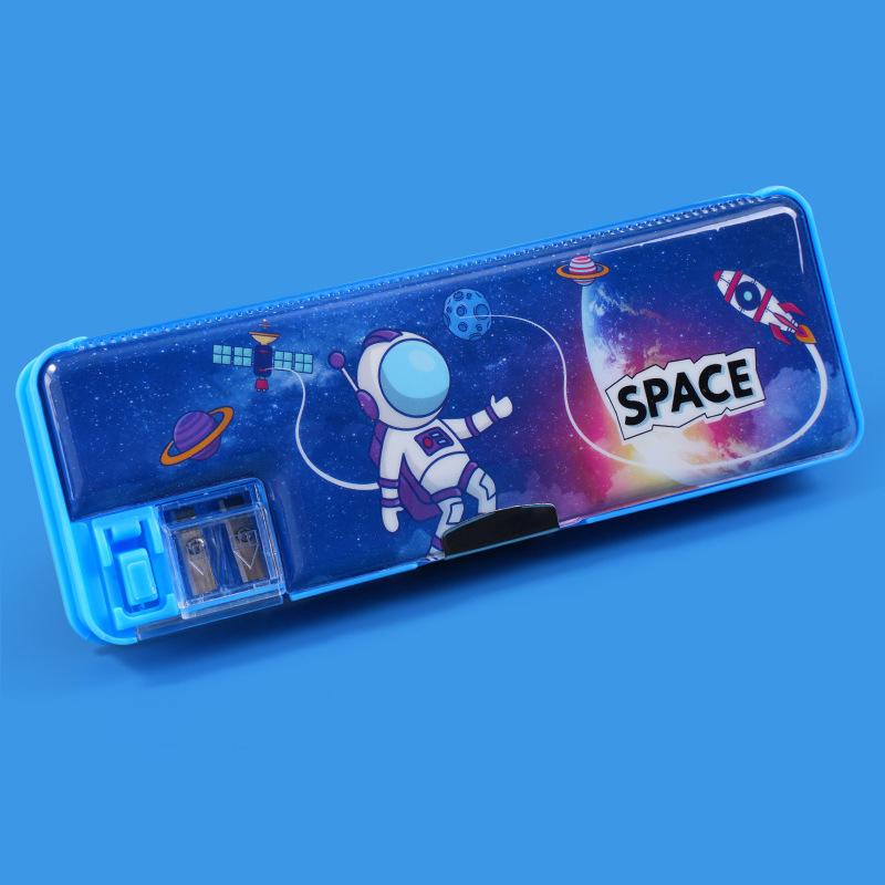 Multifunktionale Stiftebox für Mädchen Süßes Mäppchen Mäppchen mit Anspitzer Cartoon Stiftetasche Geschenke