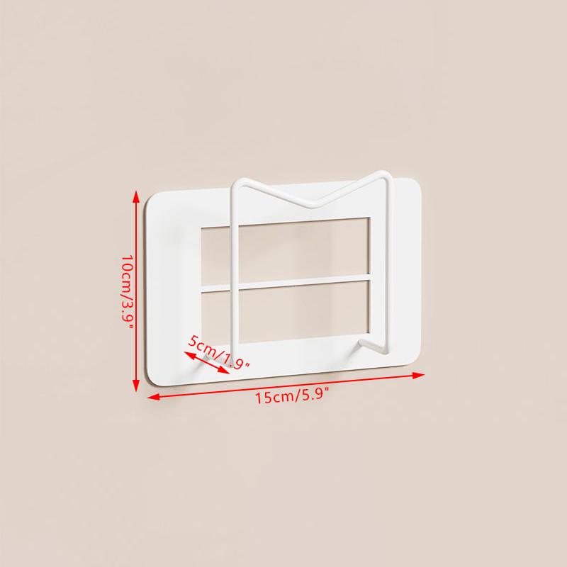 

Популярный универсальный настенный держатель для маршрутизатора и приставки - многоцелевая полка для хранения без сверления с практичными крючками L белый