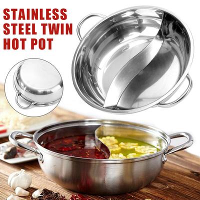 28cm Stainless Steel Twin Duck Taste Hot Pot Induction Hotpot Cooker
