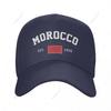 Unisex Baseball Cap Morocco EST Independence Day Wild Sun Shade Peaked Adjustable Outdoor Caps for Unisex Women