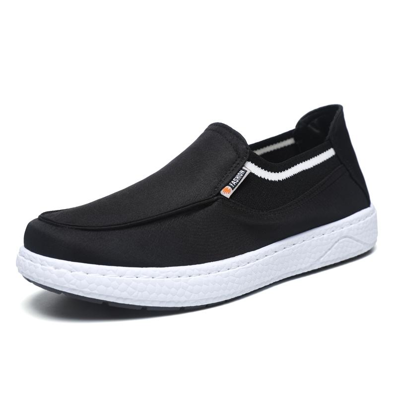 

Blank loafers men s non-slip casual shoes thin-soled canvas shoes men s canvas shoes 39 чорний