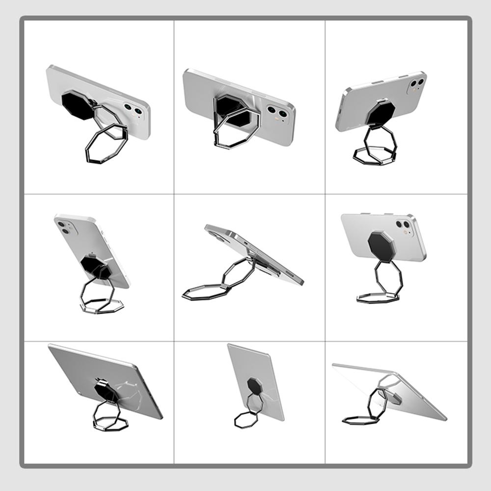 360 Rotation Metal Desktop Phone Holder Foldable Ring Buckle Retractable