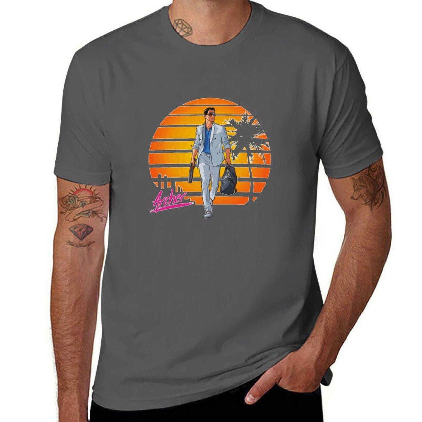 

Archer Vice Essential TShirt Basic Breathable Solid Color TShirt 4XL