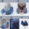 H-shaped inflatable travel pillow with hood foldable lightweight neck car seat, popular chair office airplane seat pillow