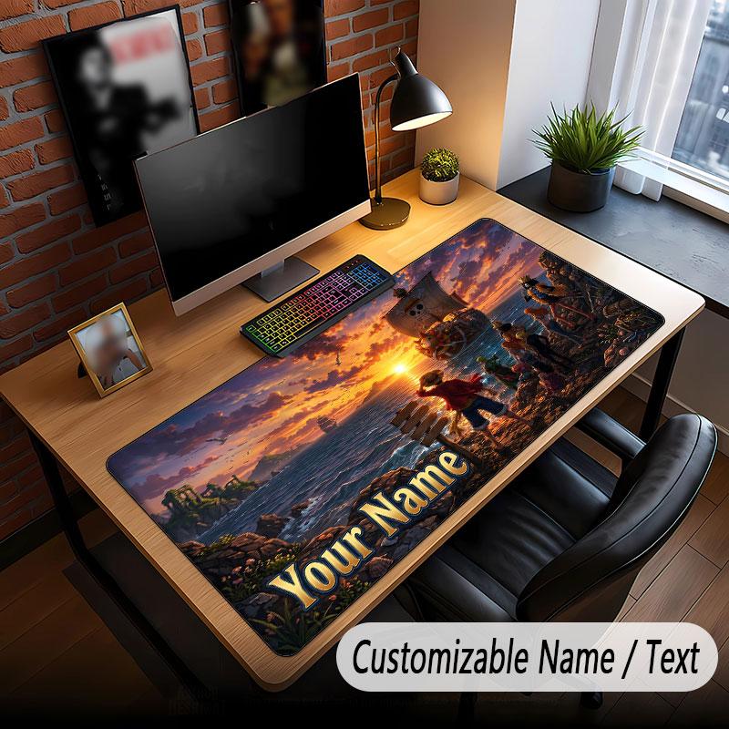 Custom Name Extended Mouse Pad,One Piece Gaming Desk Mat For Home Office Desktop Decor