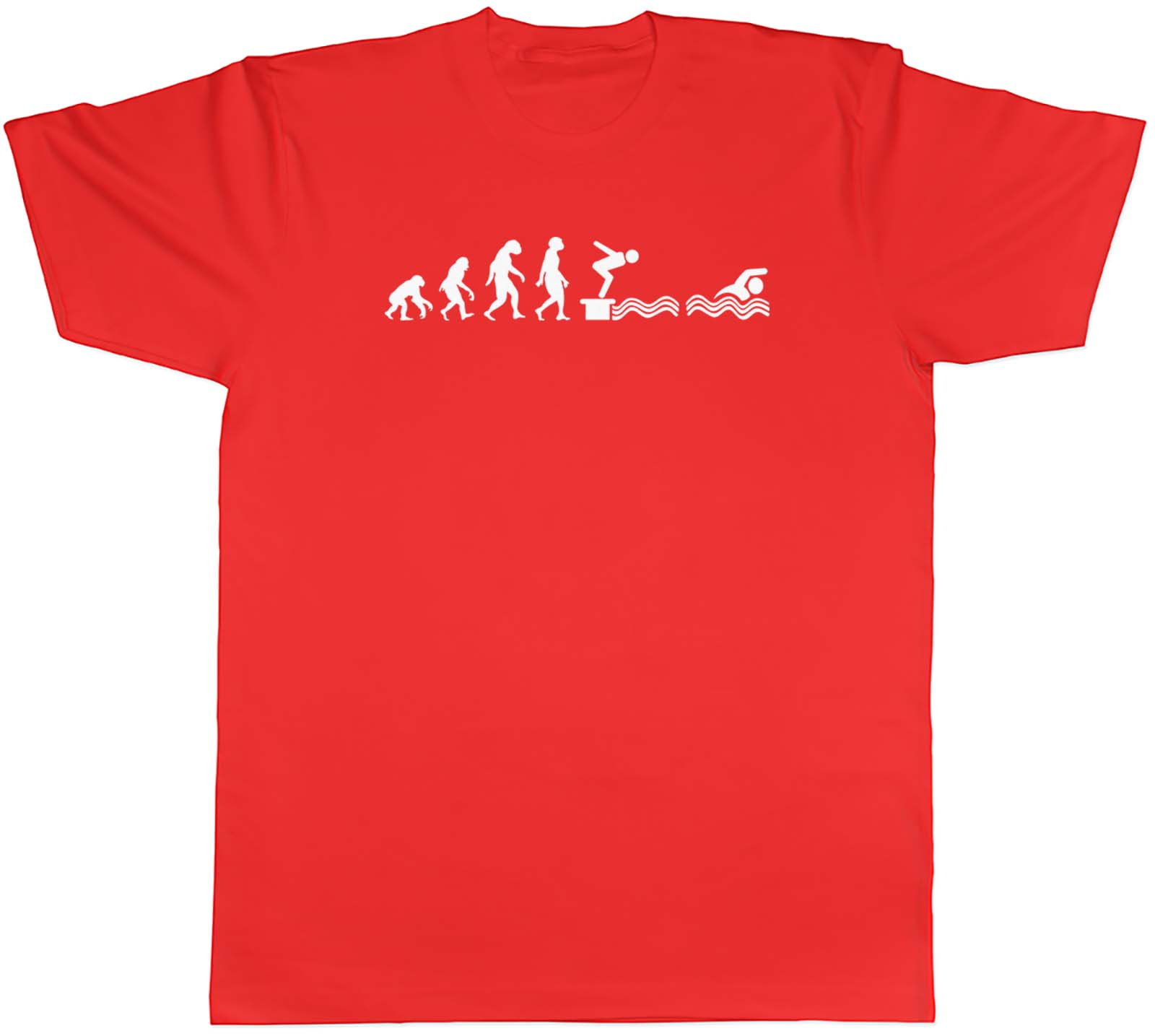 Evolution of Swimming Mens Unisex TShirt Tee S