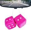 Fuzzy Dice Dice Plush Car Rear Mirror Decoration Hanging Dice Car Rear View Mirror