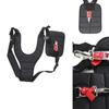Premium Black Double Shoulder Harness For Brush Cutters And Grass Trimmers Forestry And Agriculture Use