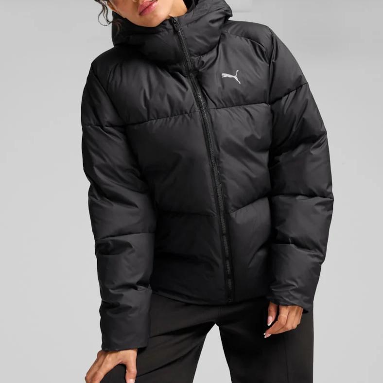 Puma Poly Puffer Waterproof Zipper Hooded Long Sleeve Cotton Jacket Women jackets 626489-01