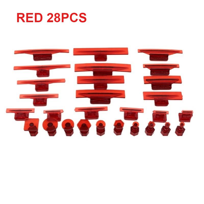 

28 шт., клейкие вкладки, инструменты для удаления вмятин, инструмент для удаления вмятин, инструмент для удаления вмятин без покраски, клейкие вкладки для кузова автомобиля красный