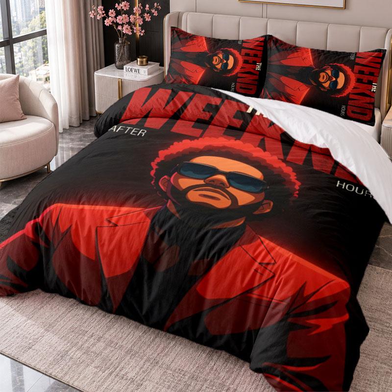 The Weeknd 3Pcs Bedding Set Duvet Cover With Two Pillowcases For Bedroom Home Decoration
