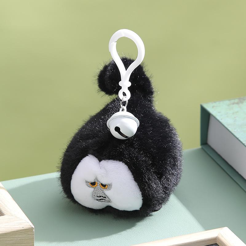 Capybara Blowing Bubbles: Plush Toy Keychain with Wagging Tail