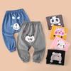 Kawaii Cartoon Printed Baby Boys Girls Long Pants High Waist Casual Harem Trousers