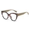 Cool Square Cat-Eye Leopard Print Color-Block Sunglasses, Sun Protection, and Plain Lens Glasses
