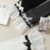 Strümpfe mit Schleife College-Stil Warme Socken Modische Lange Socken Herbst Winter