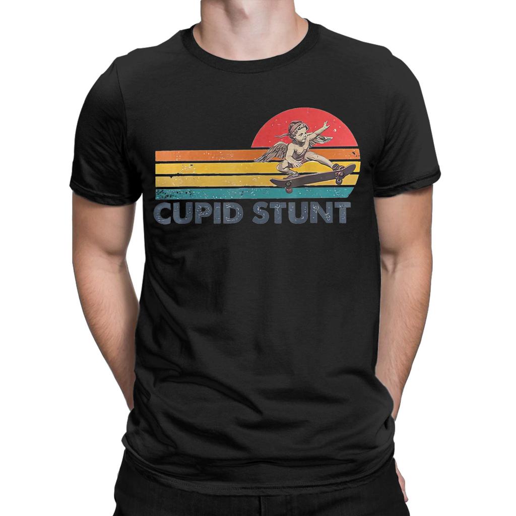 Mens TShirt Cupid Stunt Funny Sarcastic  Leisure Cotton Tees Short Sleeve  T Shirts O Neck Clothes Adult
