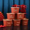 Disposable Wedding Red Paper Bowl Set