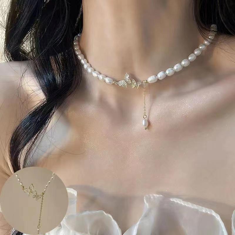 2024 Luxury Bow Heart Pendant Choker for Women - Elegant Evening Clavicle Chain