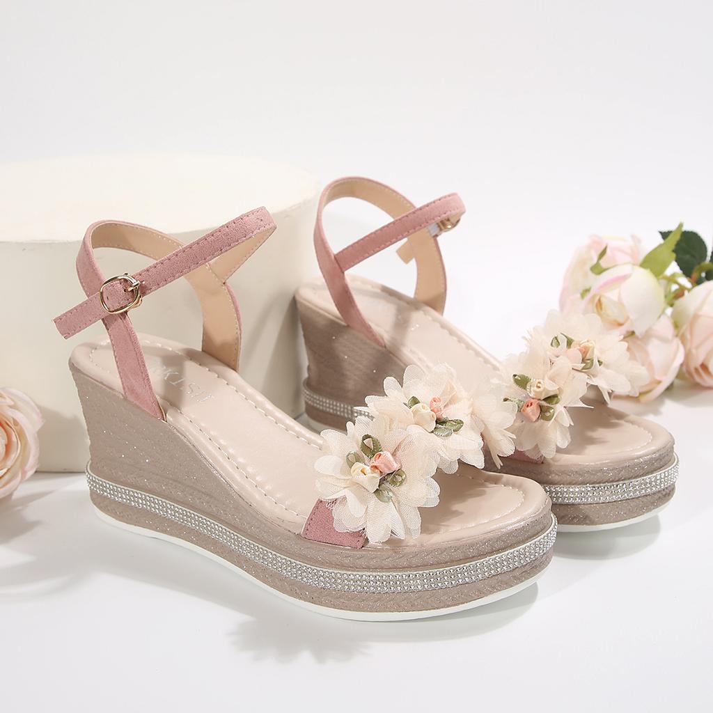 Fashion Women Wedge Sandals Flower Sexy Fashion Simple Waterproof Platform Sandals Women Fashion Outdoor Lightweight Shoes for Women