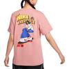 Nike T Shirts Women's Pink Crew Neck Moderate Straight Fit HM5024-618