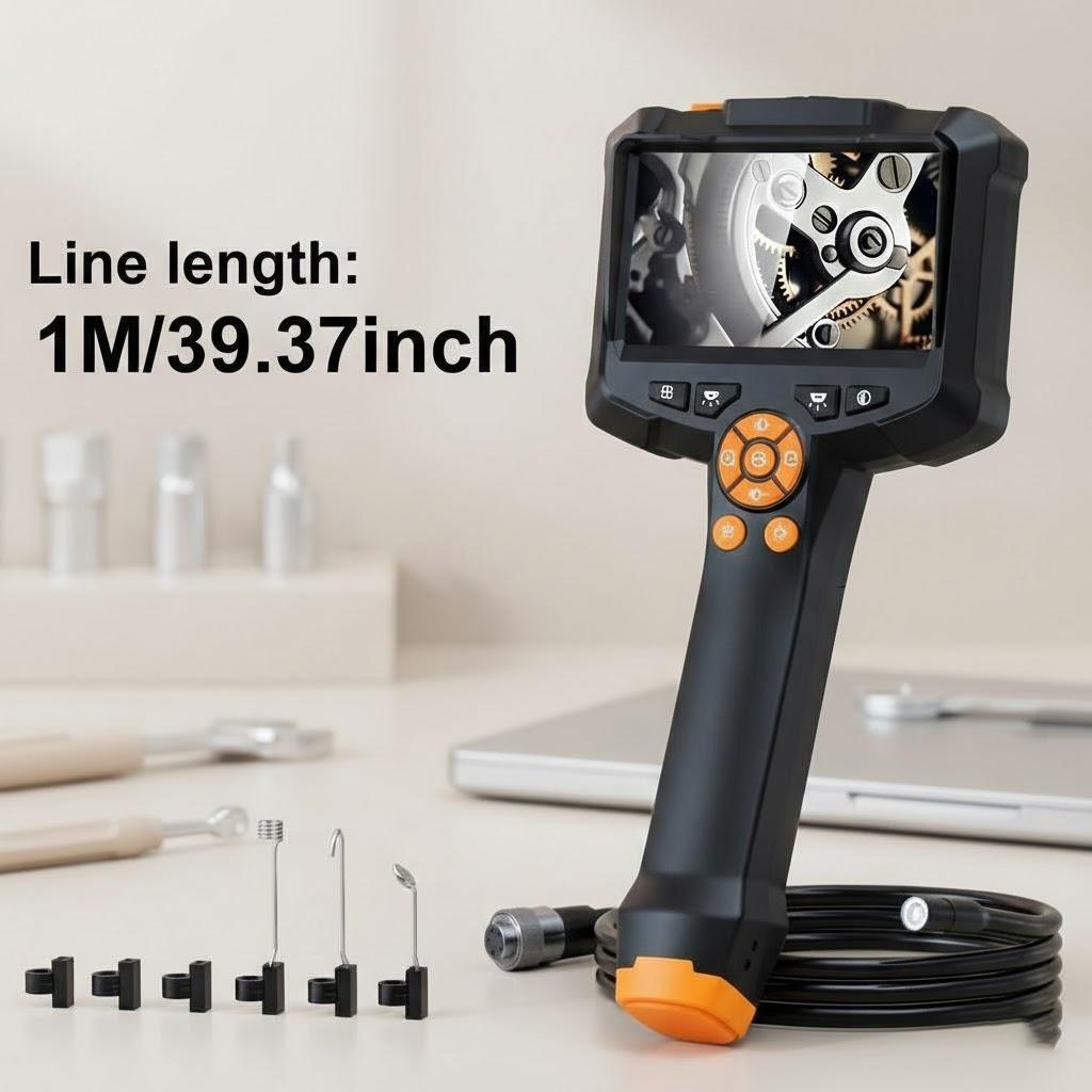 

1080P Waterproof Endoscope Camera 4.3 IPS 1m/5m/10m Cable 2000mAh Battery 3.5H Use Automotive Home Inspection