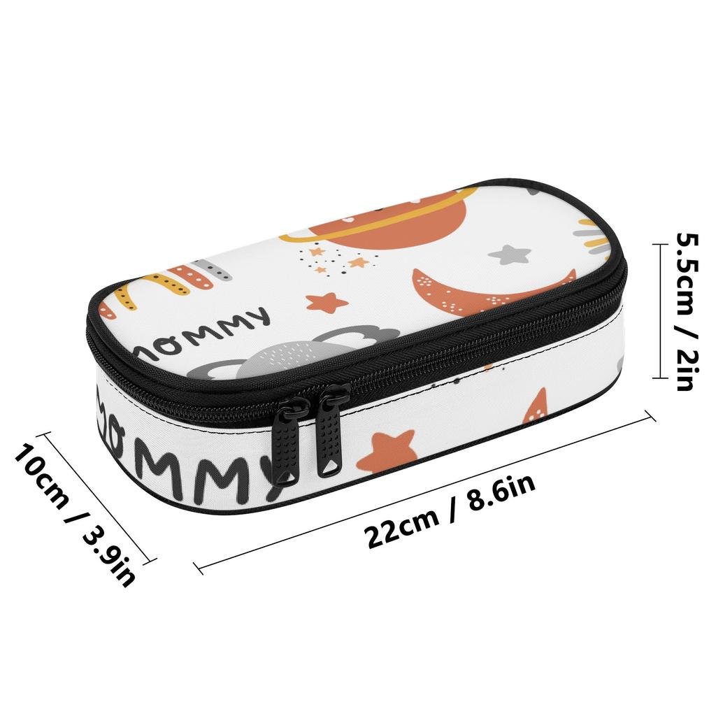 Pencil Case Smooth Zipper Roomy Interior 300D Polyester with Mesh Pocket Removable Divider and Pen Slots for Daily School Use