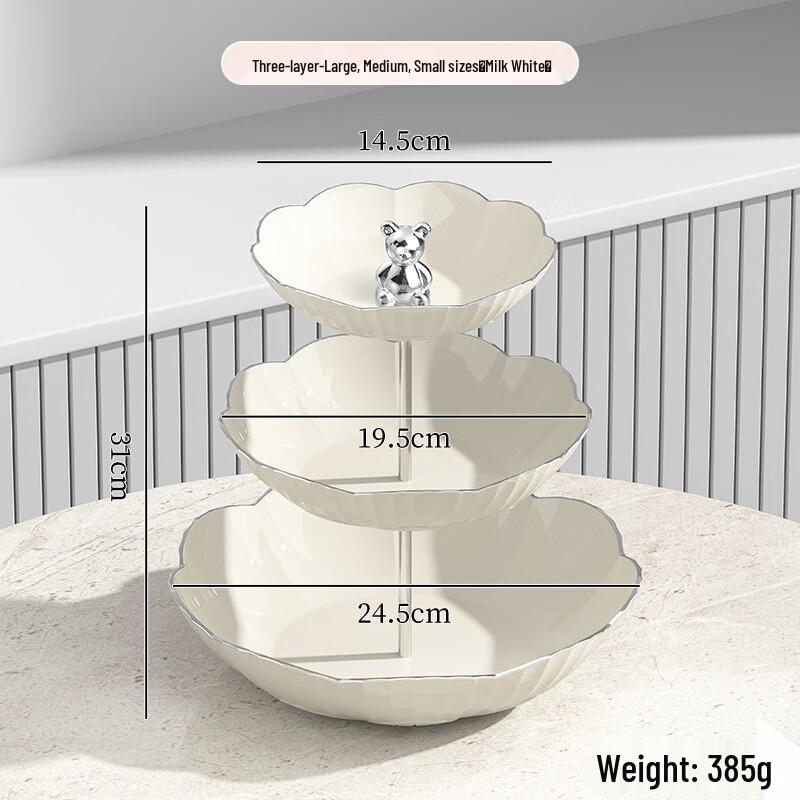 Minimalist 3-Tier Plastic Fruit Plate