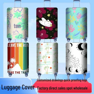 Durable Elastic Suitcase Cover: Wear-Resistant Protector for 22/24/26-Inch Trolley Cases - Custom Logo Option