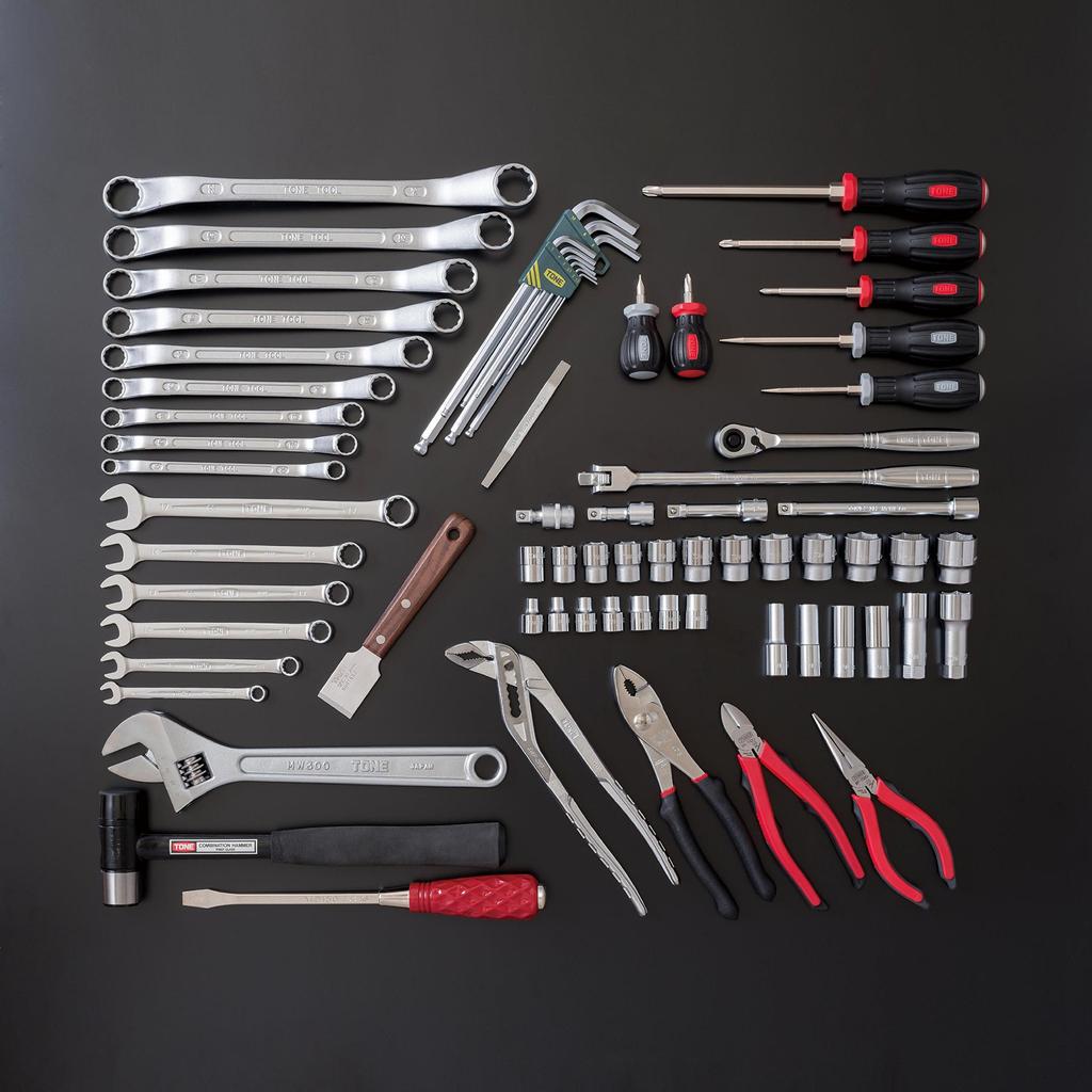 TONE Tool Set TSA350 Drive Red Contents 72 Points 9.5mm (3/8")