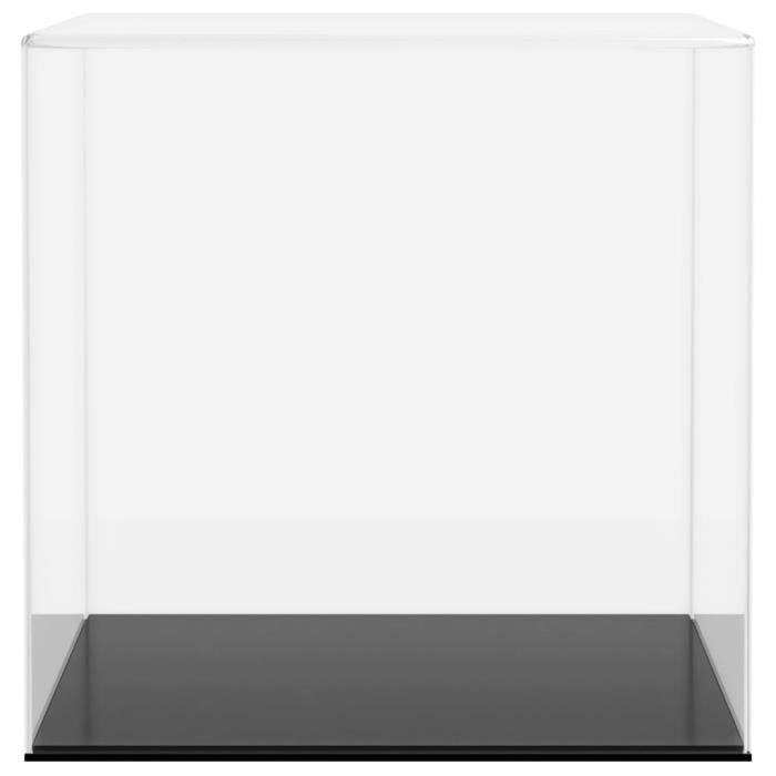 Display Box - Acrylic - 30x30x30 Cm - Transparent - Black - Dustproof
