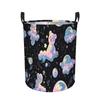 Versatile Laundry Hamper Featuring an Adorable Space Design | Made of Polyester, Collapsible, Spacious, Circular Shape, Perfect for Home Decoration, S